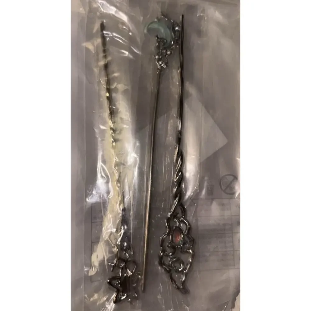 3Pcs Shimmeroo Star Moon Stone Hair Sticks